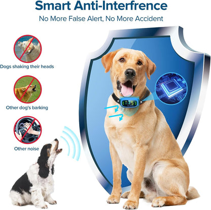 Dog Bark Collar, Rechargeable Smart Collar, Anti Barking Training Collar with 5 Adjustable Sensitivity Beep Vibration, Bark Collar for Large Medium Small Dogs (Black)
