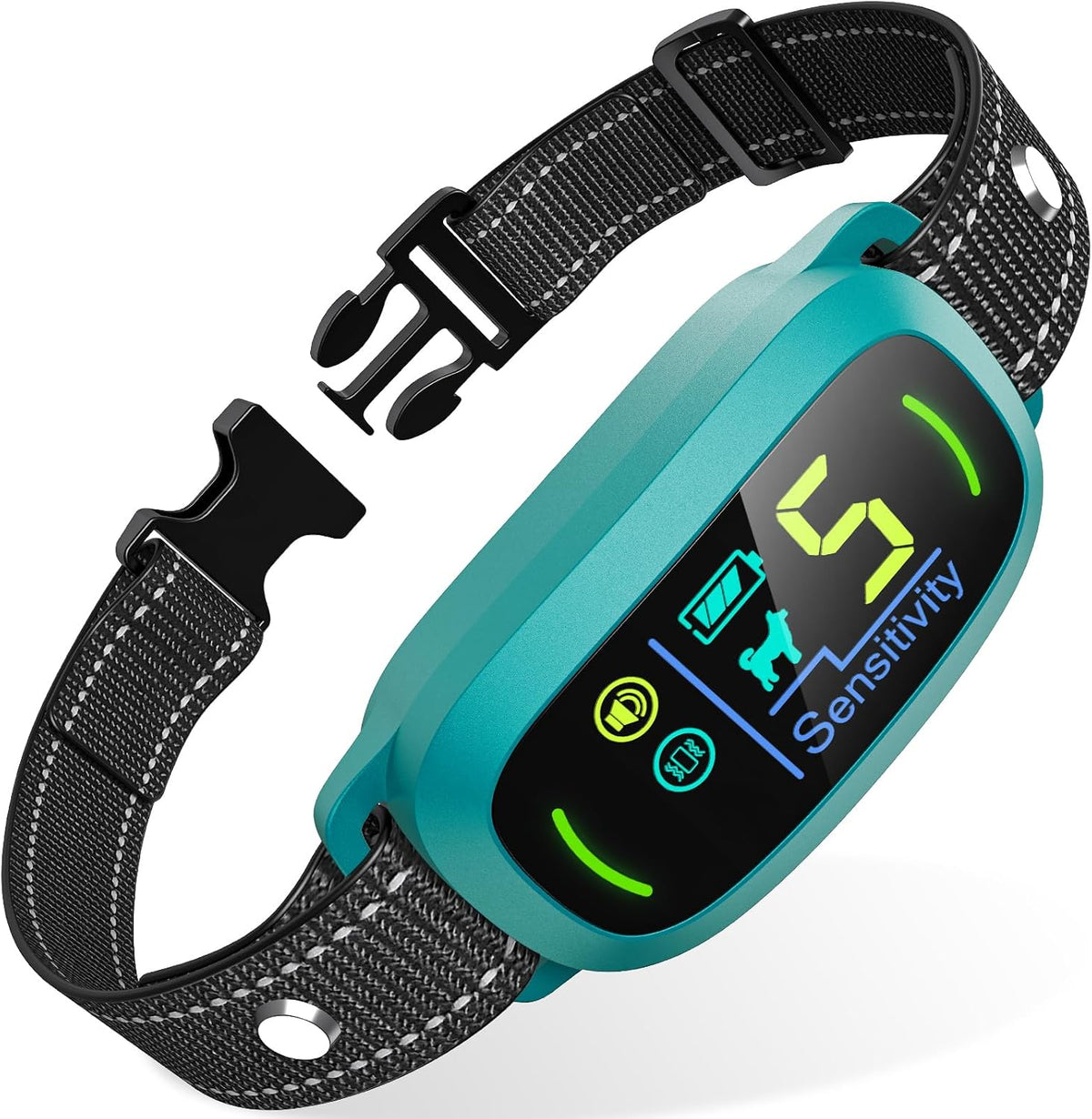 Dog Bark Collar, Rechargeable Smart Collar, Anti Barking Training Collar with 5 Adjustable Sensitivity Beep Vibration, Bark Collar for Large Medium Small Dogs (Black)