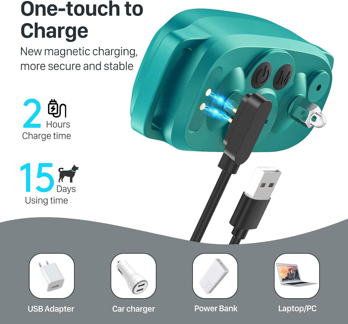 Dog Bark Collar, Rechargeable Smart Collar, Anti Barking Training Collar with 5 Adjustable Sensitivity Beep Vibration, Bark Collar for Large Medium Small Dogs (Black)