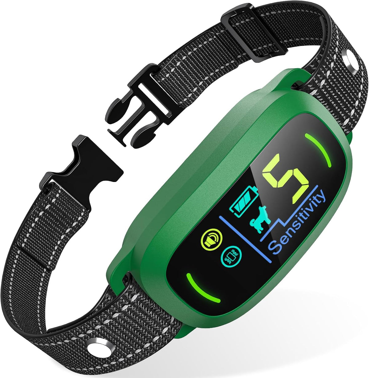 Dog Bark Collar, Rechargeable Smart Collar, Anti Barking Training Collar with 5 Adjustable Sensitivity Beep Vibration, Bark Collar for Large Medium Small Dogs (Black)