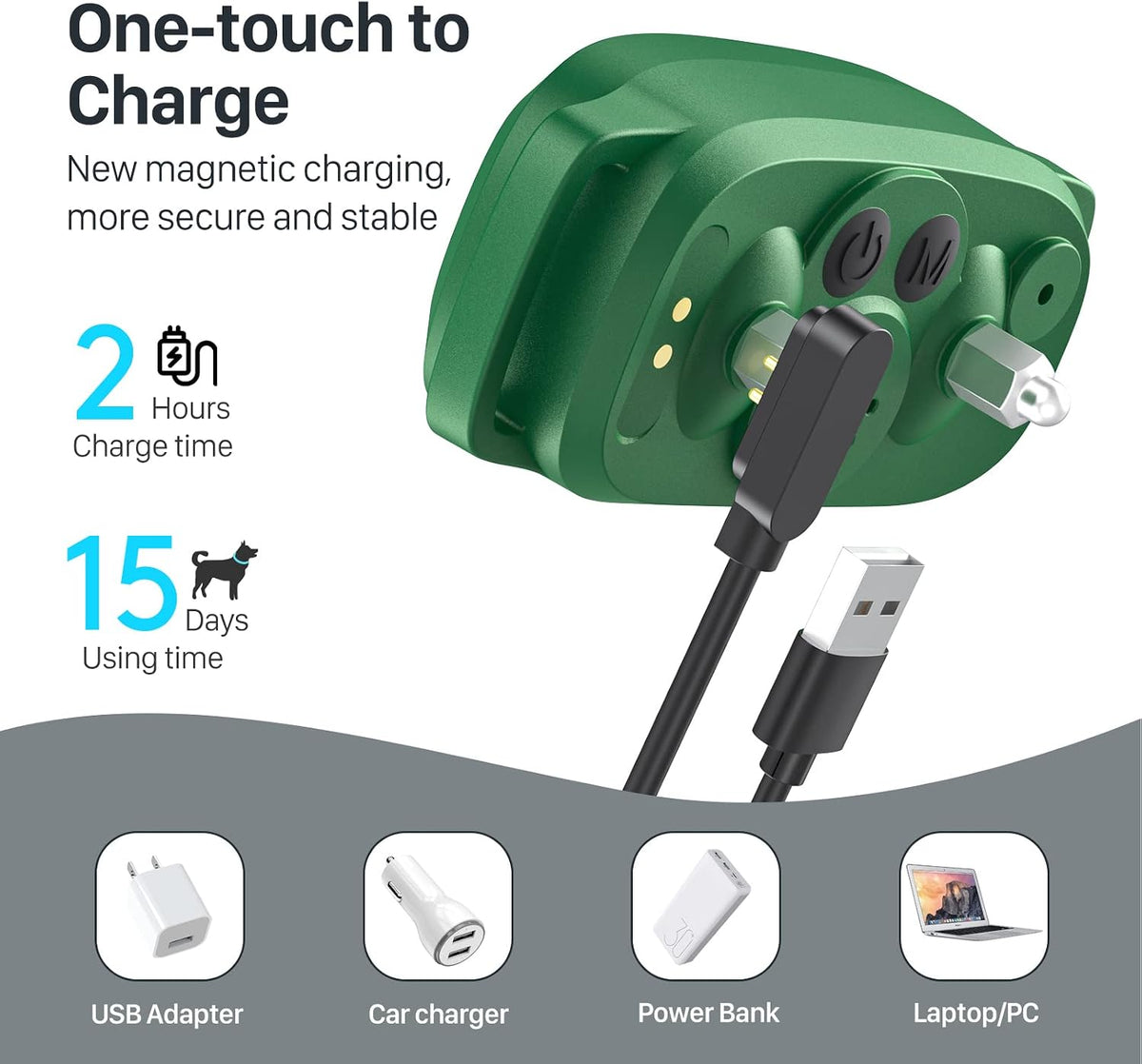 Dog Bark Collar, Rechargeable Smart Collar, Anti Barking Training Collar with 5 Adjustable Sensitivity Beep Vibration, Bark Collar for Large Medium Small Dogs (Black)