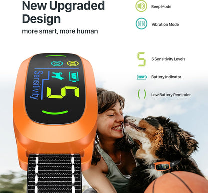 Dog Bark Collar, Rechargeable Smart Collar, Anti Barking Training Collar with 5 Adjustable Sensitivity Beep Vibration, Bark Collar for Large Medium Small Dogs (Black)