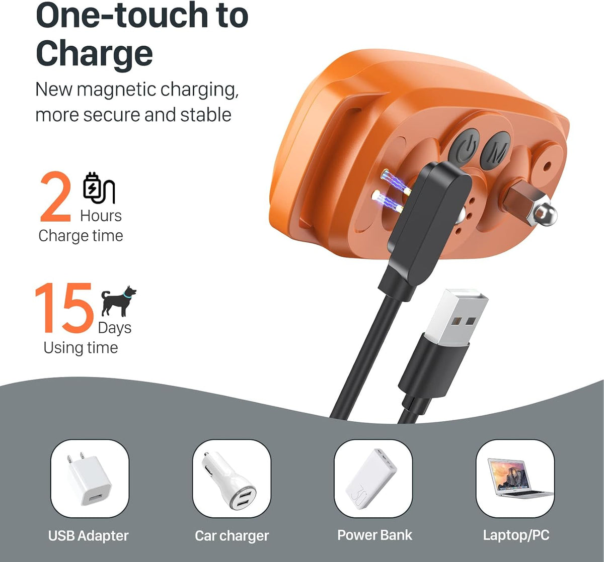Dog Bark Collar, Rechargeable Smart Collar, Anti Barking Training Collar with 5 Adjustable Sensitivity Beep Vibration, Bark Collar for Large Medium Small Dogs (Black)