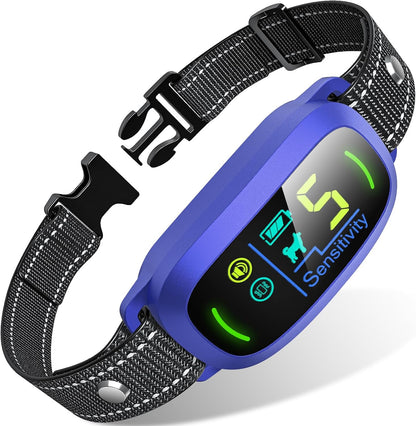 Dog Bark Collar, Rechargeable Smart Collar, Anti Barking Training Collar with 5 Adjustable Sensitivity Beep Vibration, Bark Collar for Large Medium Small Dogs (Black)