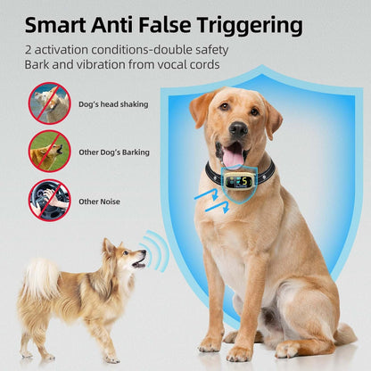 Dog Bark Collar, Rechargeable Smart Collar, Anti Barking Training Collar with 5 Adjustable Sensitivity Beep Vibration, Bark Collar for Large Medium Small Dogs (Black)