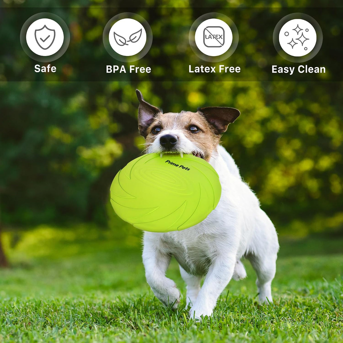 Dog Flying Disc, 2 Pack, 7 Inch, Durable Dog Toys, Natural Rubber Floating Flying Saucer for Water Pool Beach, Orange and Green