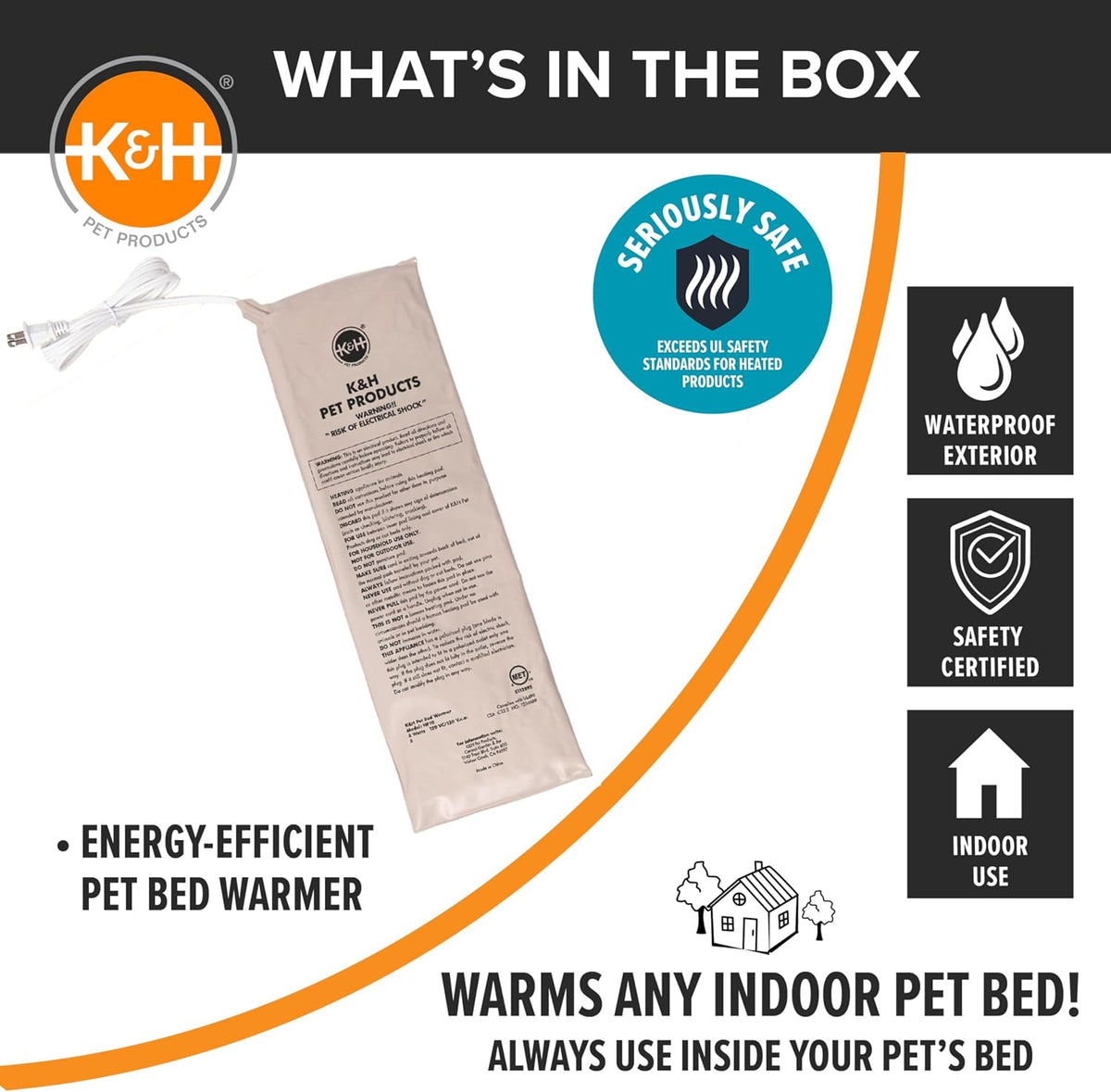 K&H Pet Bed Warmer, Safety Listed, Cat Heating Pad, Small 9x8.5in Tan
