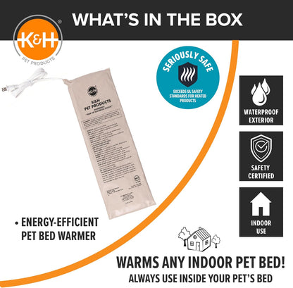 K&H Pet Bed Warmer, Safety Listed, Cat Heating Pad, Small 9x8.5in Tan