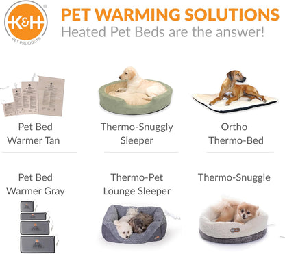 K&H Pet Bed Warmer, Safety Listed, Cat Heating Pad, Small 9x8.5in Tan