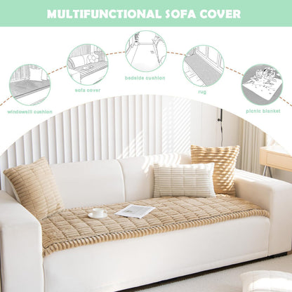 ZQFFB Couch Cover for Dogs Washable Non-Slip Pet Friendly Sofa Protector