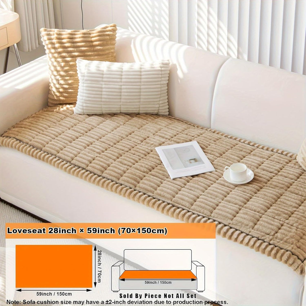 ZQFFB Couch Cover for Dogs Washable Non-Slip Pet Friendly Sofa Protector