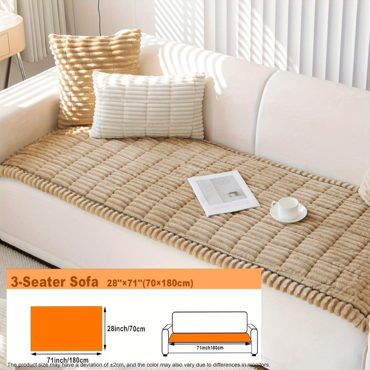 ZQFFB Couch Cover for Dogs Washable Non-Slip Pet Friendly Sofa Protector