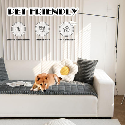 ZQFFB Couch Cover for Dogs Washable Non-Slip Pet Friendly Sofa Protector