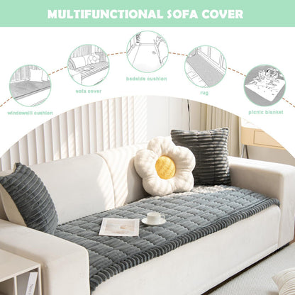 ZQFFB Couch Cover for Dogs Washable Non-Slip Pet Friendly Sofa Protector