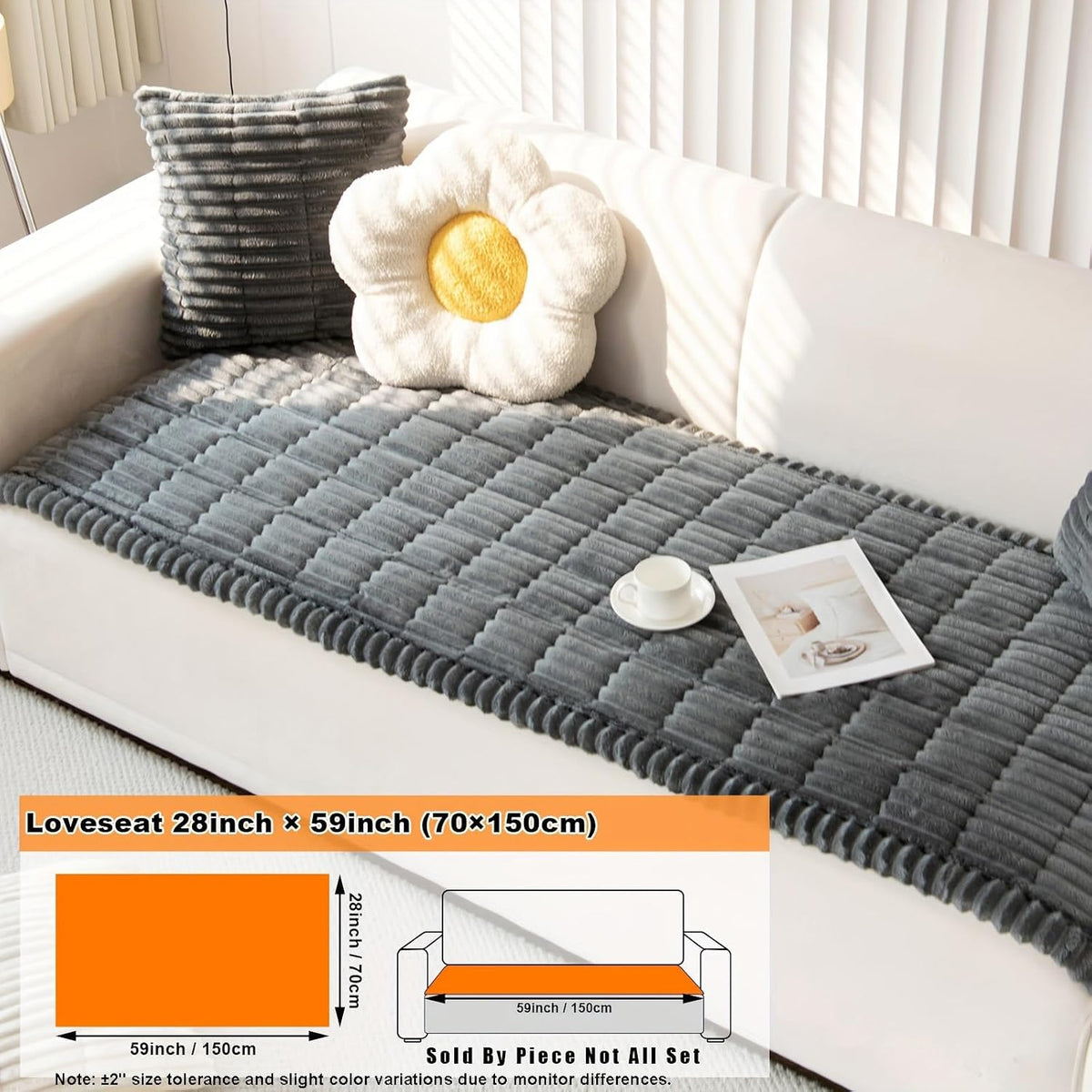 ZQFFB Couch Cover for Dogs Washable Non-Slip Pet Friendly Sofa Protector