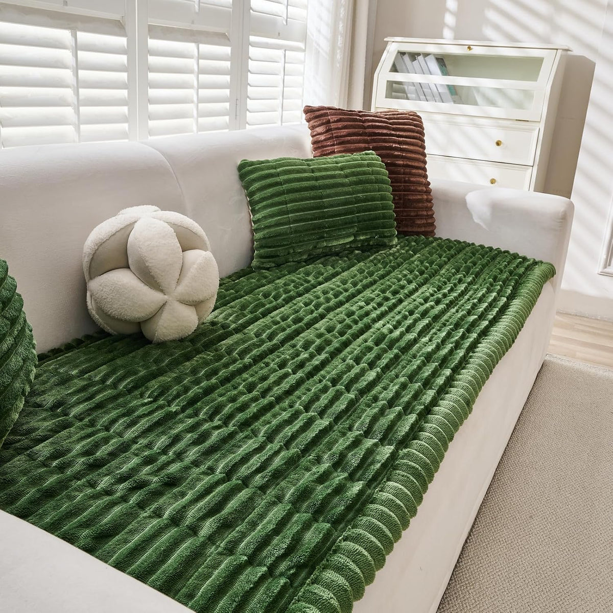 ZQFFB Couch Cover for Dogs Washable Non-Slip Pet Friendly Sofa Protector
