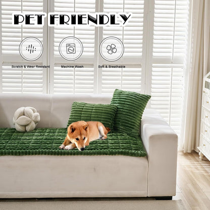 ZQFFB Couch Cover for Dogs Washable Non-Slip Pet Friendly Sofa Protector
