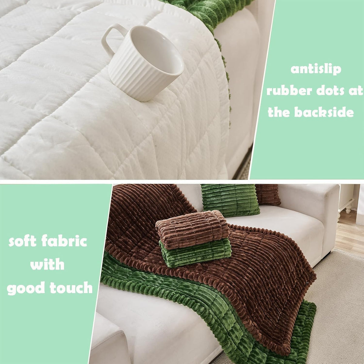ZQFFB Couch Cover for Dogs Washable Non-Slip Pet Friendly Sofa Protector