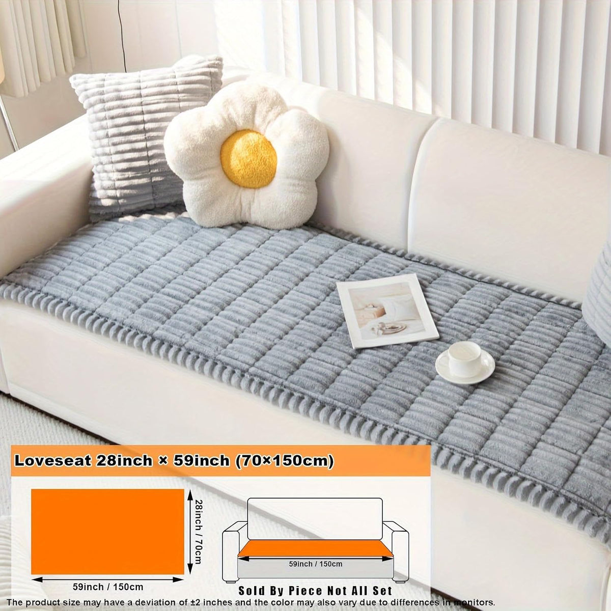 ZQFFB Couch Cover for Dogs Washable Non-Slip Pet Friendly Sofa Protector