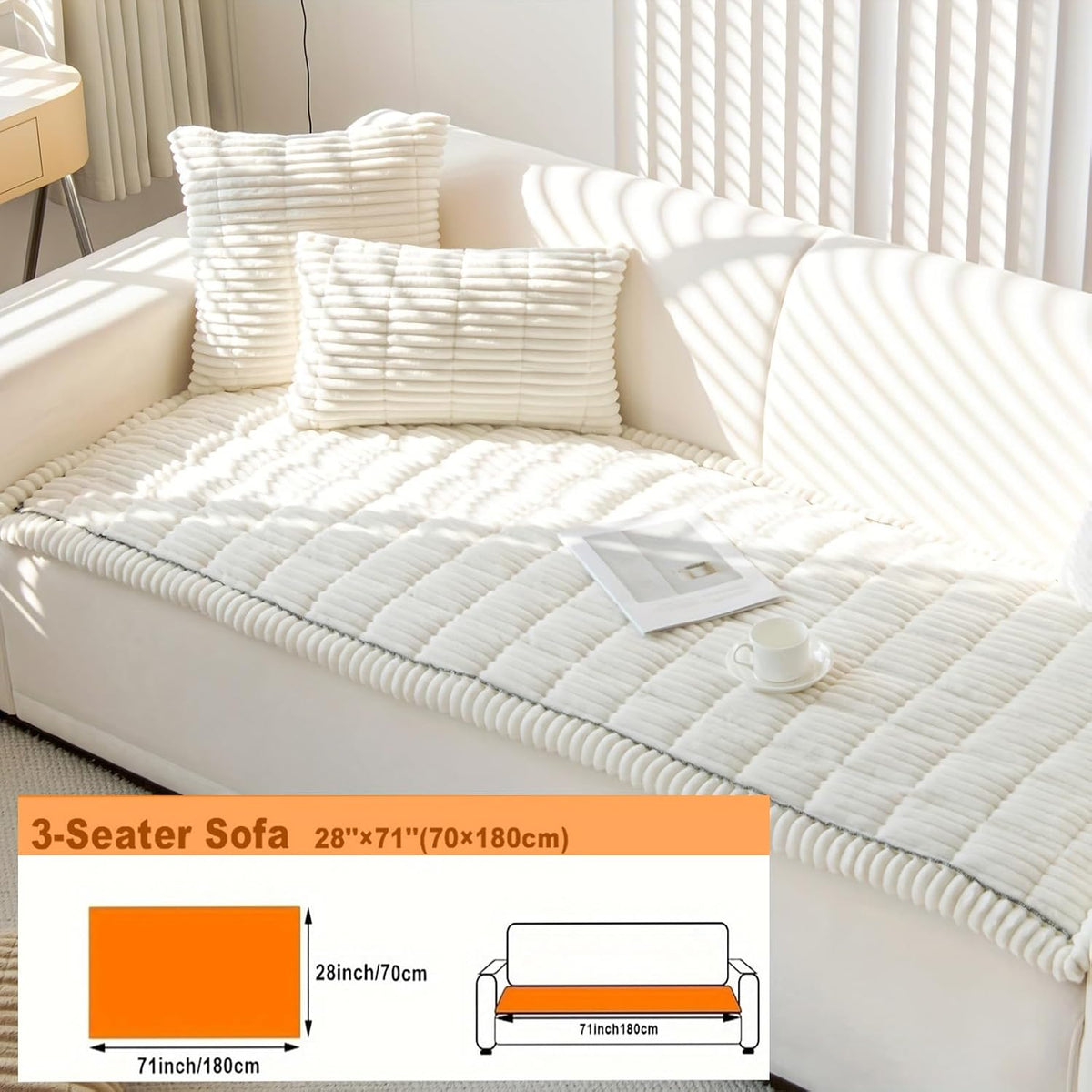 ZQFFB Couch Cover for Dogs Washable Non-Slip Pet Friendly Sofa Protector