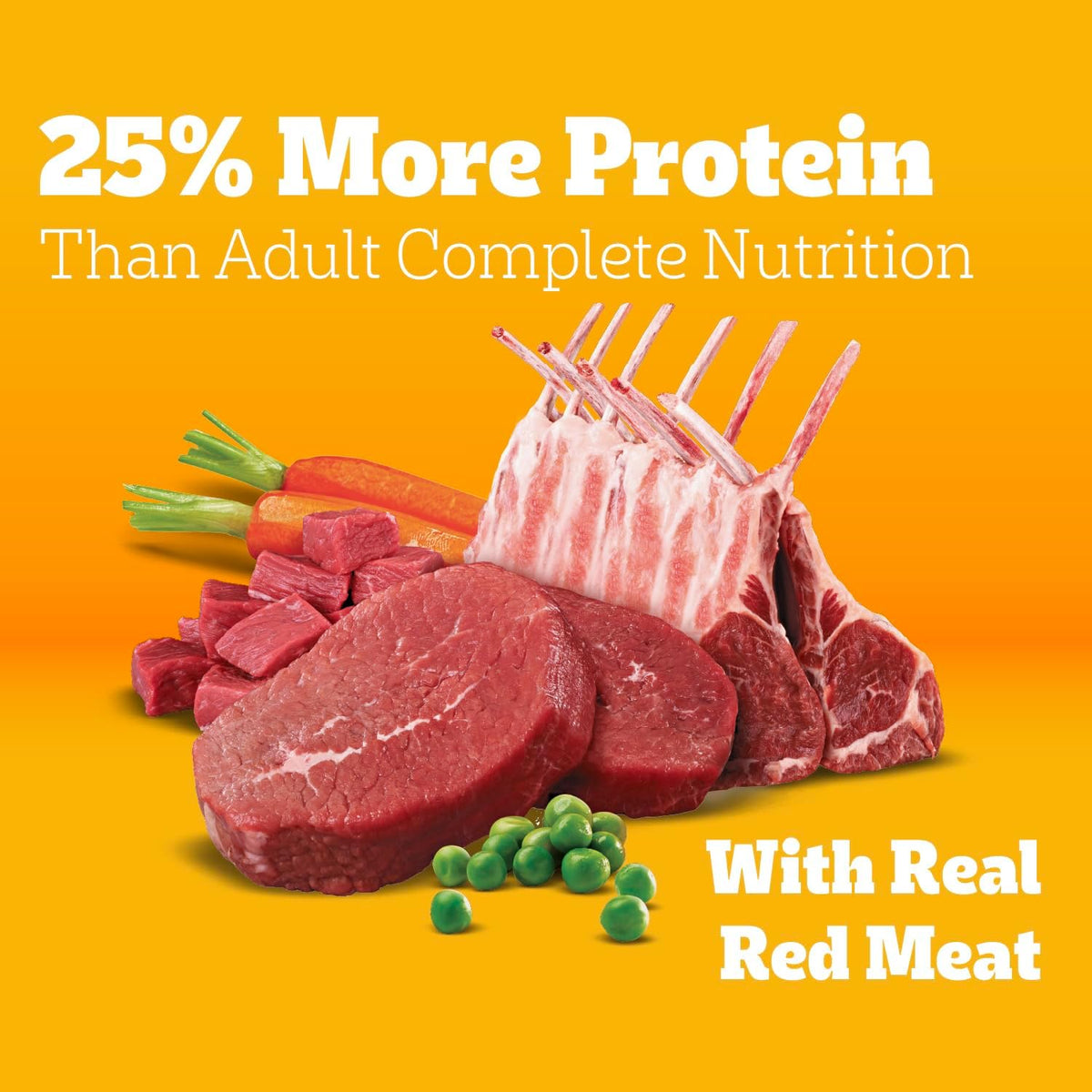 High Protein Adult Dry Dog Food, Beef and Lamb, 18 lb