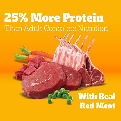 High Protein Adult Dry Dog Food, Beef and Lamb, 18 lb