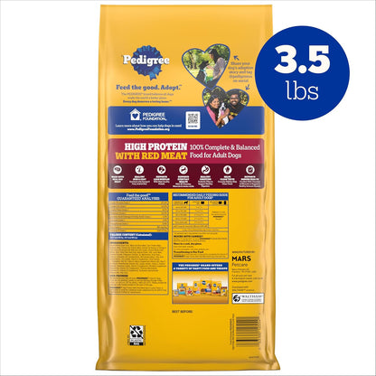 High Protein Adult Dry Dog Food, Beef and Lamb, 18 lb