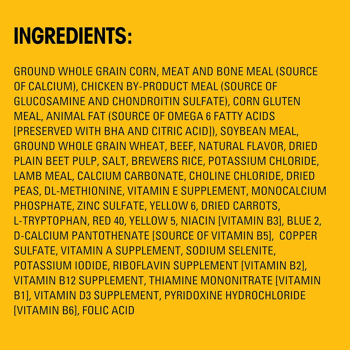 High Protein Adult Dry Dog Food, Beef and Lamb, 18 lb