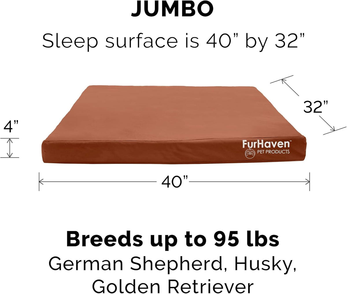 Replacement Dog Bed Cover Water-Resistant Indoor/Outdoor Logo Print Oxford Polycanvas Mattress, Washable - Stone Gray, Medium