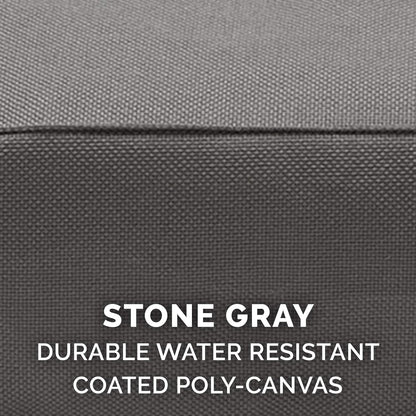 Replacement Dog Bed Cover Water-Resistant Indoor/Outdoor Logo Print Oxford Polycanvas Mattress, Washable - Stone Gray, Medium