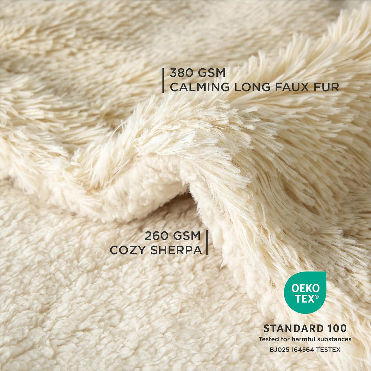 Waterproof Dog Blankets for Large Dogs, Fluffy Faux Fur, 50×60" | Plush Fuzzy Reversible Pet Blankets for Couch and Dog Bed, Soft Calming Throw Cat Blanket Washable, Dog Gift, Tie-dye Grey