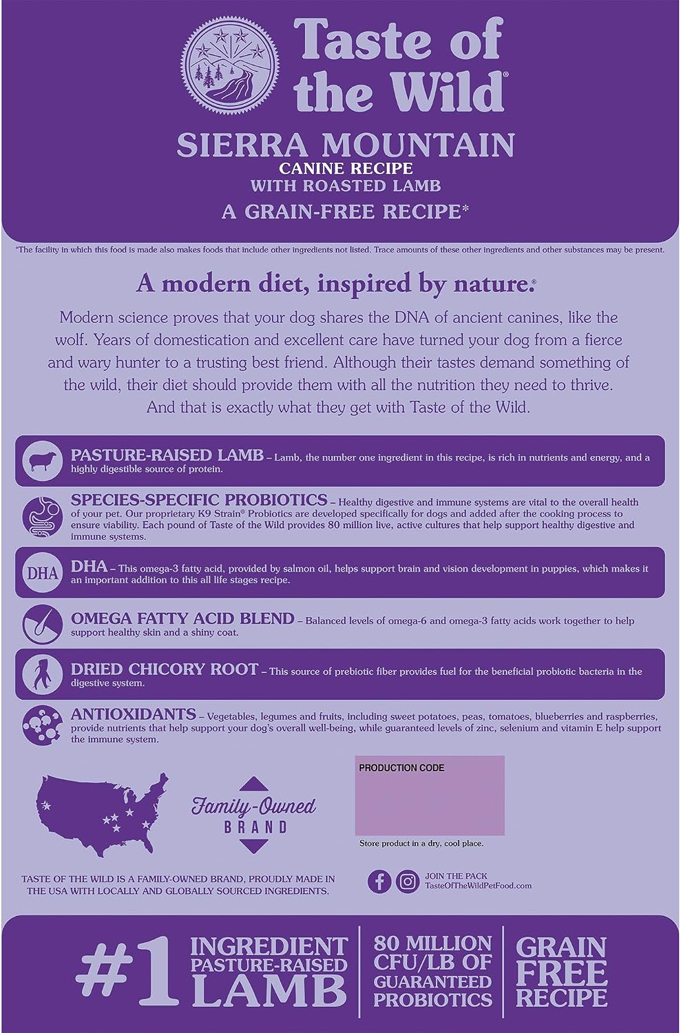 High Prairie Adult Dry Dog Food, Roasted Bison, 28lb