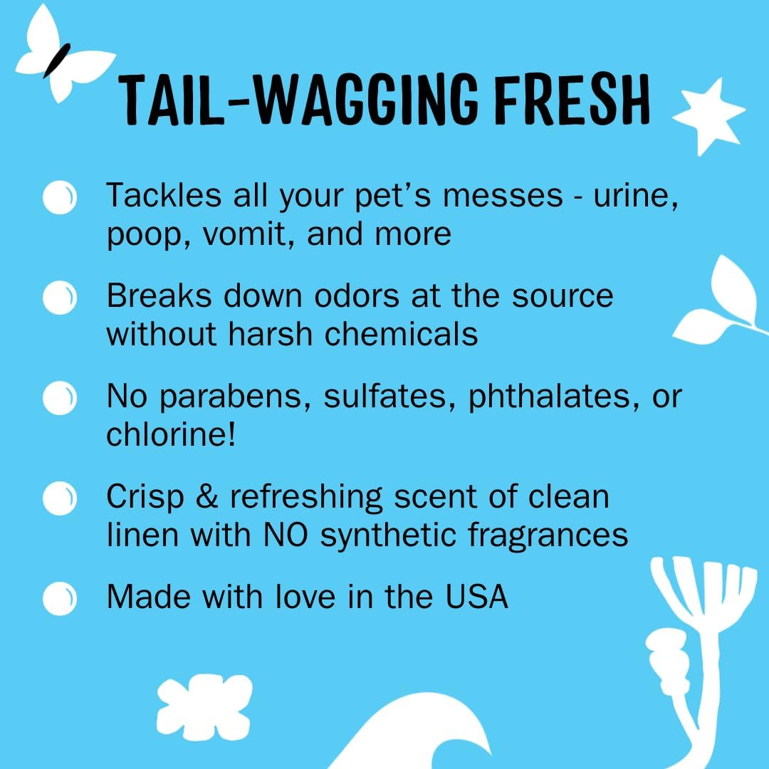 Pet Odor Eliminator Spray for Dog and Cat Urine, Carpet Stains, and Strong Smells – Cleaner with Essential Oils (Furry Fresh, 24 Fl Oz)