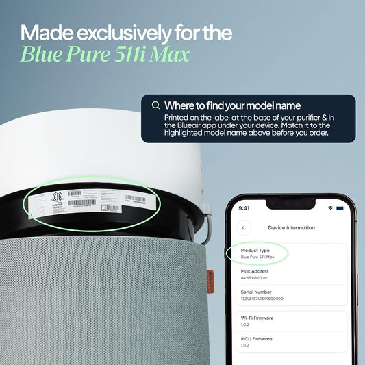 BLUEAIR Genuine Blue Pure 511i Max Air Purifier Replacement Filter