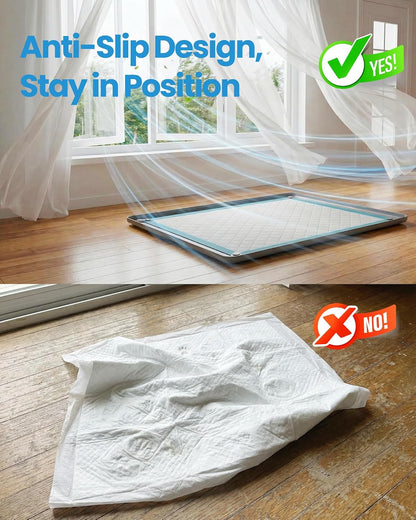 Pee Pad Holder for Dogs - 24" x 24" Silicone Puppy Potty Training Tray