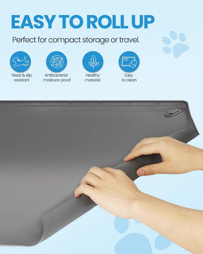 Pee Pad Holder for Dogs - 24" x 24" Silicone Puppy Potty Training Tray