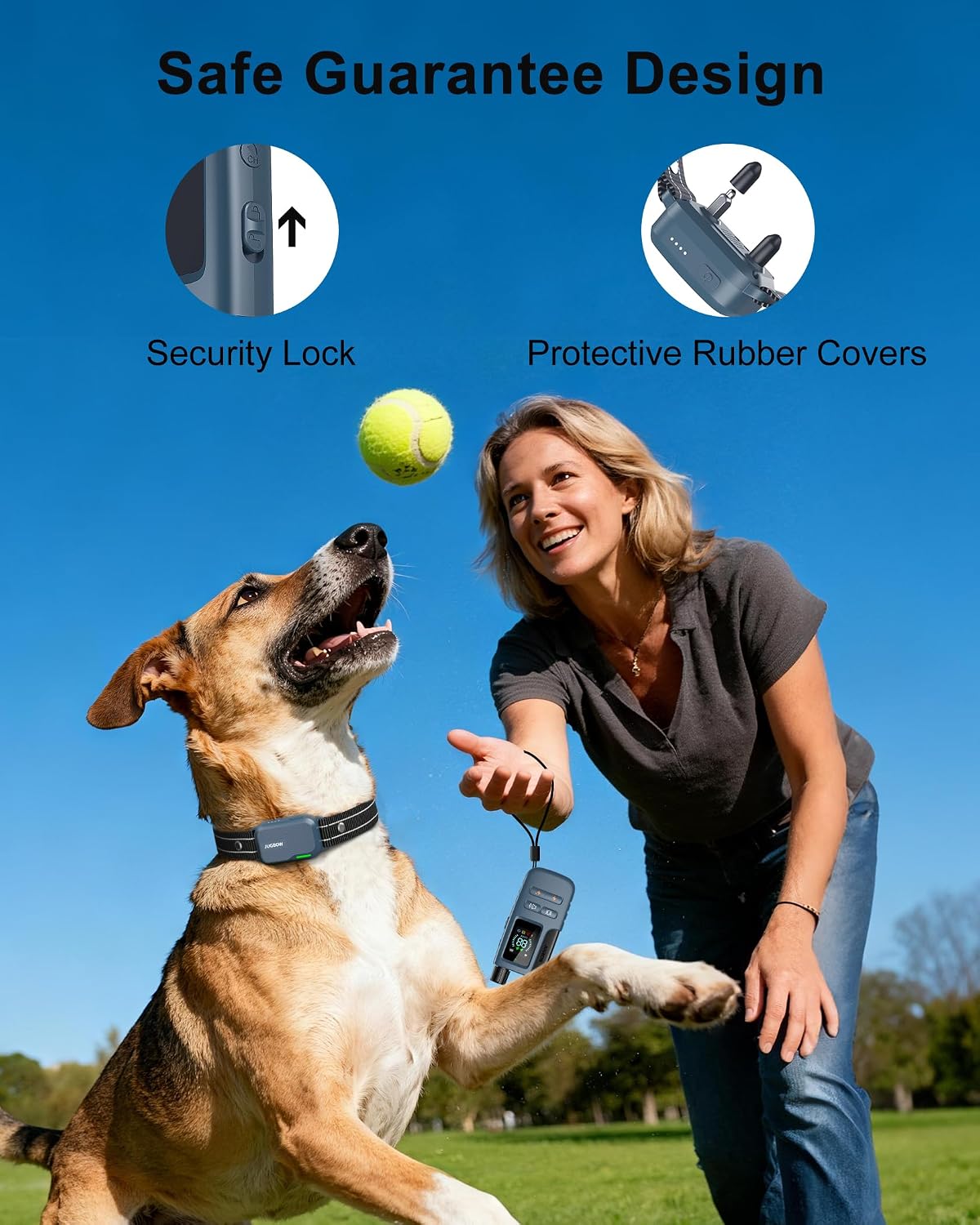Dog Shock Collar - 4500FT Dog Training Collar with Remote for 10-120lbs Dog