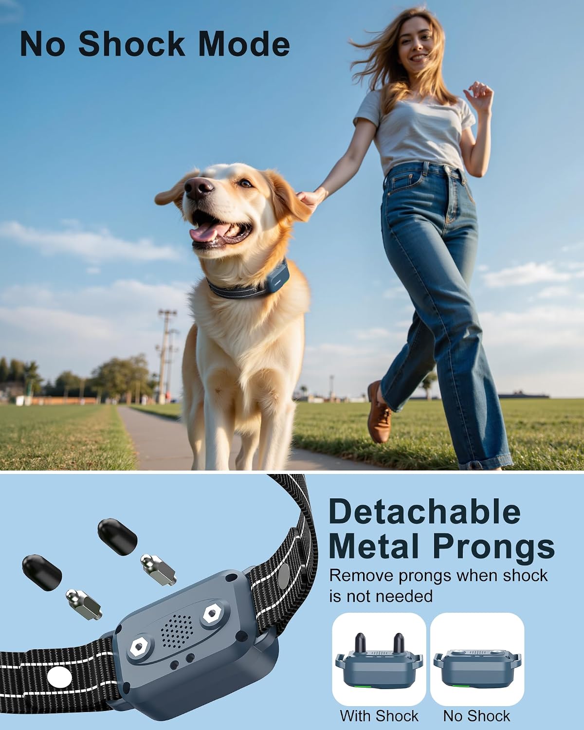Dog Shock Collar - 4500FT Dog Training Collar with Remote for 10-120lbs Dog