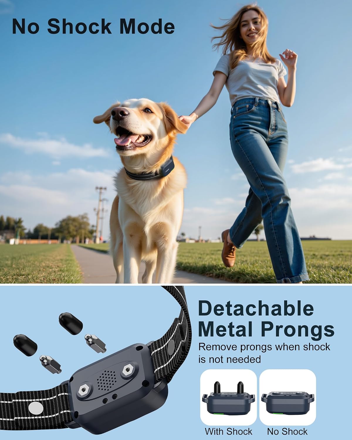 Dog Shock Collar - 4500FT Dog Training Collar with Remote for 10-120lbs Dog