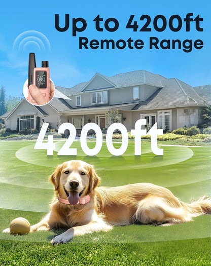 Dog Shock Collar - 4500FT Dog Training Collar with Remote for 10-120lbs Dog