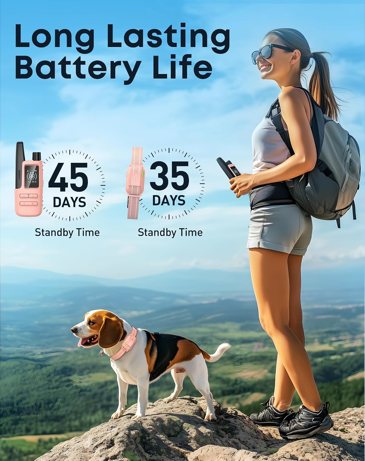 Dog Shock Collar - 4500FT Dog Training Collar with Remote for 10-120lbs Dog