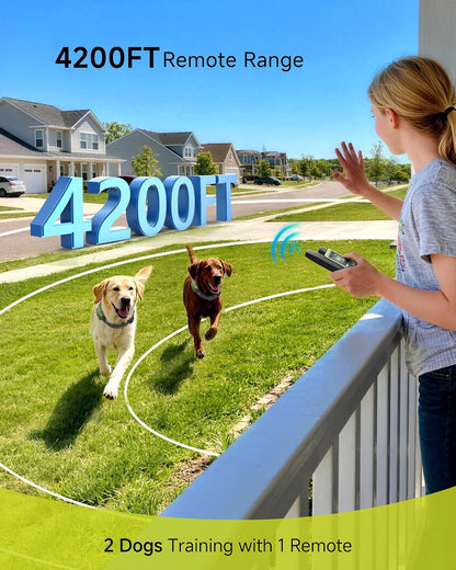 Dog Shock Collar - 4500FT Dog Training Collar with Remote for 10-120lbs Dog