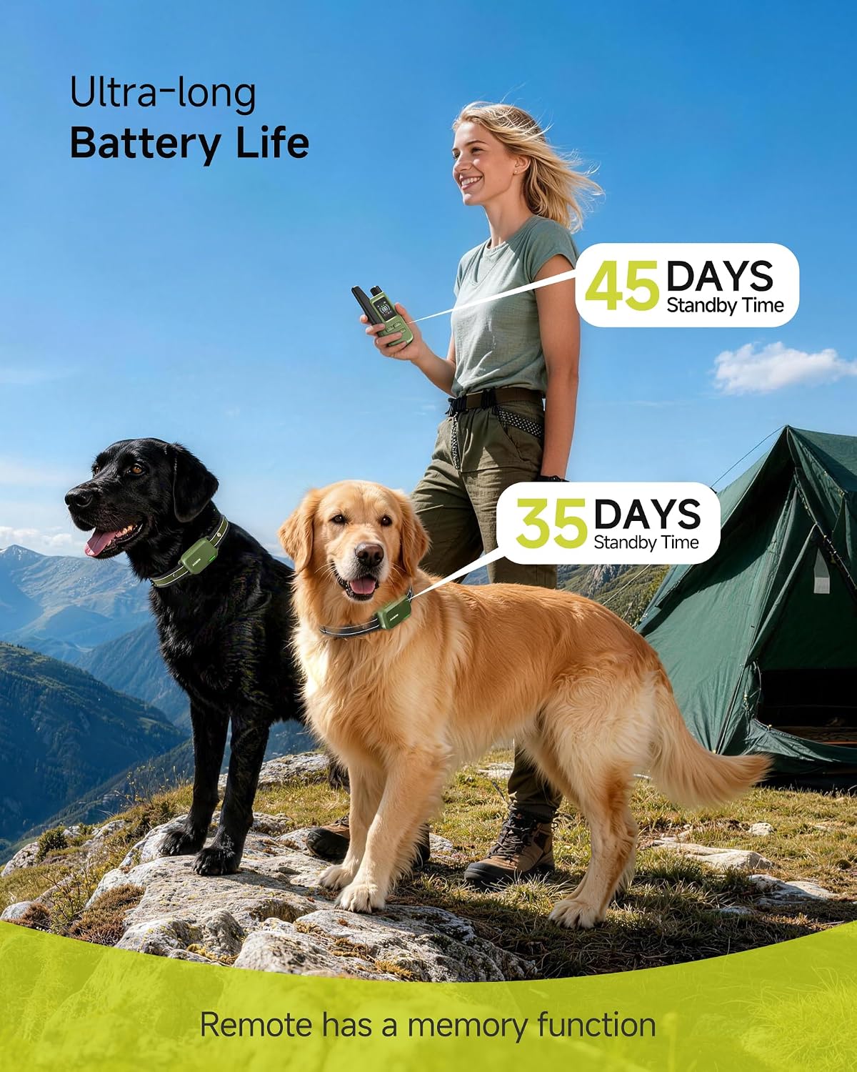 Dog Shock Collar - 4500FT Dog Training Collar with Remote for 10-120lbs Dog
