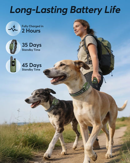 Dog Shock Collar - 4500FT Dog Training Collar with Remote for 10-120lbs Dog