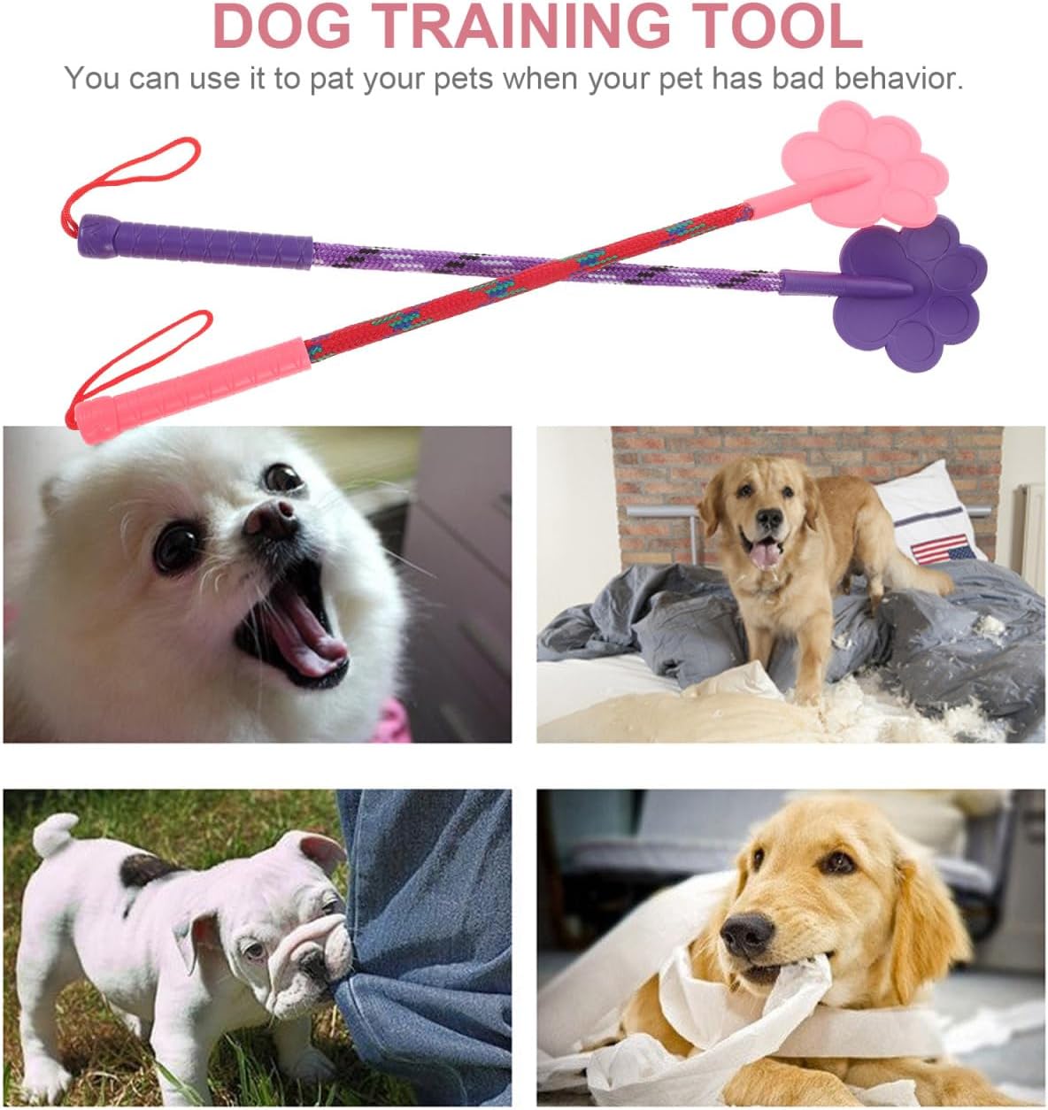2 pcs Dog Training Paw Shape Flexible Pet Training Tool for Puppy Obedience Behavior Correction Lure Play Lightweight No Hurt Pet Accessory