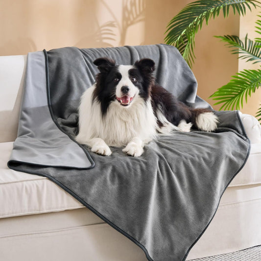 Waterproof Blanket Soft Flannel Fleece Couch Cover,50x60 Grey