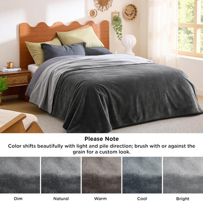 Waterproof Blanket Soft Flannel Fleece Couch Cover,50x60 Grey