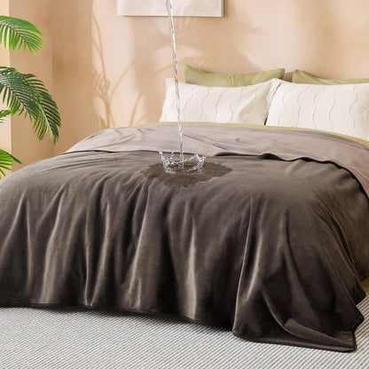 Waterproof Blanket Soft Flannel Fleece Couch Cover,50x60 Grey