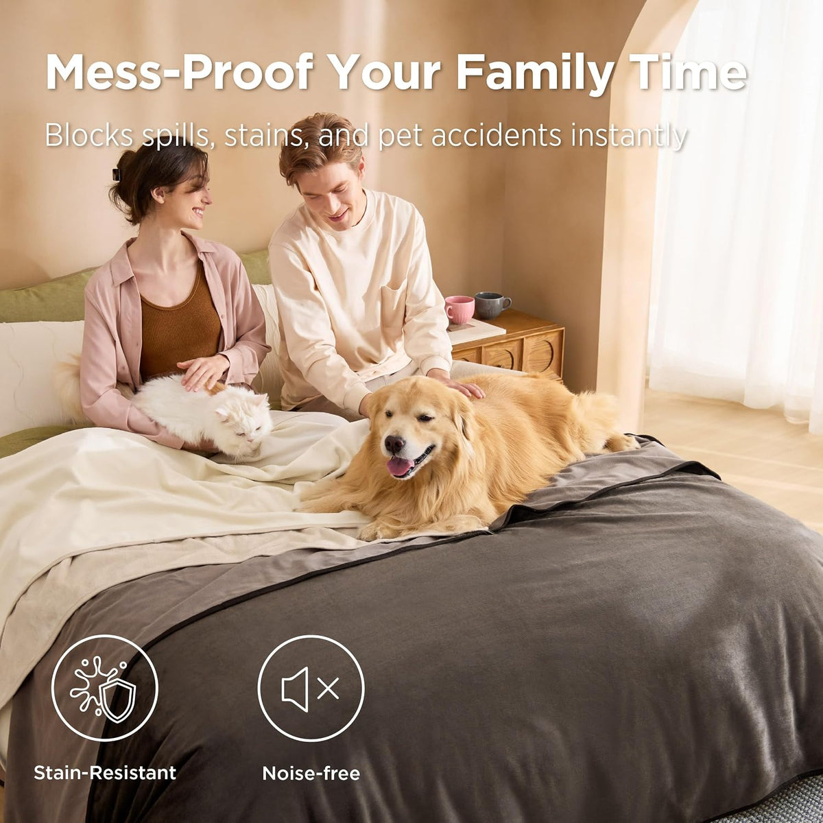 Waterproof Blanket Soft Flannel Fleece Couch Cover,50x60 Grey
