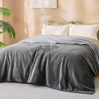 Waterproof Blanket Soft Flannel Fleece Couch Cover,50x60 Grey
